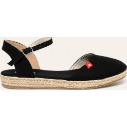 Big Star - Espadryle. Czarne espadryle damskie BIG STAR, bez wzorów, z gumy, bez obcasa, na obcasie. Za 89,90 zł.