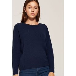 Sweter o ryżowym splocie - Granatowy. Niebieskie bez kategorii House, s, ze splotem. Za 69,99 zł.