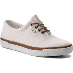Tenisówki CAMEL ACTIVE - Racket 842.74.01 Off White. Brązowe półbuty damskie Camel Active, na co dzień, bez wzorów, z gumy, bez obcasa, na płaskiej podeszwie, bez zapięcia. W wyprzedaży za 299,00 zł.