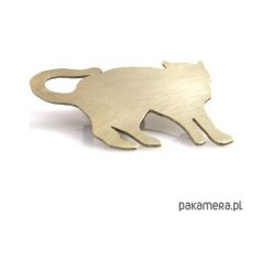 Broszka kot. Szare broszki damskie Pakamera, ze stali. Za 65,00 zł.