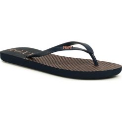 Japonki ROXY - ARJL100683 Nsp. Niebieskie klapki damskie Roxy, bez wzorów, z tworzywa sztucznego, bez obcasa. Za 69,00 zł.