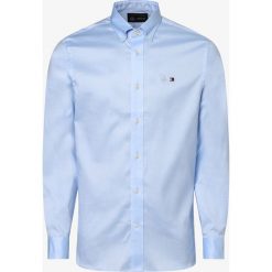 Tommy Hilfiger - Koszula męska, niebieski. Niebieskie koszule męskie TOMMY HILFIGER, m, z haftami, eleganckie, z klasycznym kołnierzykiem, bez rękawów. Za 539,95 zł.
