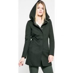 Only - Płaszcz. Czarne kurtki damskie ONLY, s, bez wzorów, z bawełny, z kapturem. W wyprzedaży za 139,90 zł.