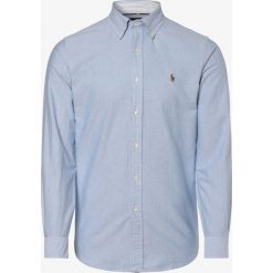 Polo Ralph Lauren - Koszula męska – Custom Fit, niebieski. Niebieskie koszule męskie Polo Ralph Lauren, xxl, z haftami, z bawełny, klasyczne, polo, bez rękawów. Za 449,95 zł.