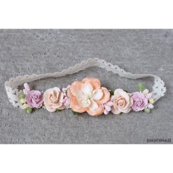 Filipola opaska do włosów WIANEK kwiaty NEW BORN. Czerwone ozdoby do włosów marki Pakamera. Za 64,00 zł.