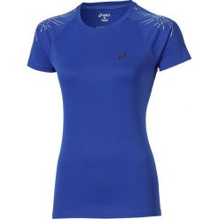 Topy sportowe damskie: Asics Koszulka Stripe Top SS niebieska r. M (126232 8091)