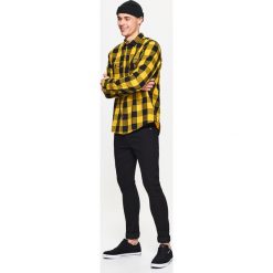 Koszula w kratę - Żółty. Żółte koszule damskie Cropp, s, bez wzorów, bez kołnierzyka, bez rękawów. Za 79,99 zł.