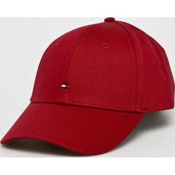 Tommy Hilfiger - Czapka. Czerwone czapki z daszkiem męskie TOMMY HILFIGER, z bawełny. Za 129,90 zł.