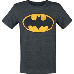 T-shirty męskie: Batman Logo Vintage T-Shirt odcienie ciemnoszarego