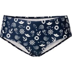 Stroje kąpielowe damskie: Figi bikini bonprix niebieski z nadrukiem