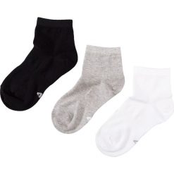 Buty sportowe chłopięce: Skarpetki (3 pary) dla dużych chłopców JSOM400 – biały+szary +czarny
