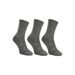 Skarpety sportowe TENIS RS 160 HIGH 3 pary. Szare skarpetki damskie ARTENGO, z elastanu. Za 14,99 zł.