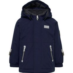Kurtka zimowa w kolorze granatowym. Niebieskie kurtki niemowlęce Legowear, bez wzorów, bez kaptura. W wyprzedaży za 192,95 zł.