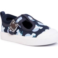 Tenisówki CLARKS - City Dance T 261499007 Navy Interest. Niebieskie trampki chłopięce Clarks, bez wzorów, z materiału, bez zapięcia. Za 119,00 zł.