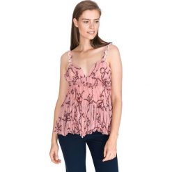 Pinko Anemone Top Beżowy. Brązowe podkoszulki damskie Pinko, l, z aplikacjami, z wiskozy. Za 1432,95 zł.