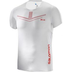 Koszulka Salomon S-Lab Sense Tee M Biała. Białe koszulki męskie Salomon, s, bez wzorów, ze skóry, bez kołnierzyka, z krótkim rękawem, krótkie, do biegania. Za 309,99 zł.