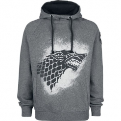 Gra o Tron Stark Bluza z kapturem odcienie szarego. Szare bluzy męskie marki Gra o Tron, xl, z nadrukiem, z kapturem, bez rękawów, z kapturem. Za 224,90 zł.
