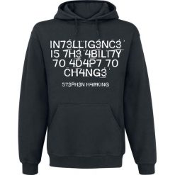 Bluzy męskie: Intelligence Is The Ability To Adapt To Change Bluza z kapturem czarny