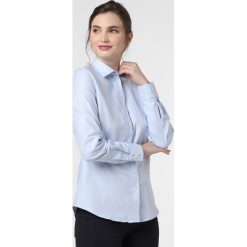 Marie Lund - Bluzka damska, niebieski. Niebieskie bluzki damskie Marie Lund, bez wzorów, eleganckie, z klasycznym kołnierzykiem, bez rękawów. Za 69,95 zł.