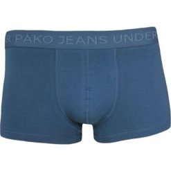Klasyczne Męskie Bokserki, Bawełna z Elastanem, Niebieskie, Obcisłe MAJBPJNSDEEPniebieskie. Niebieskie majtki męskie m, z elastanu. Za 24,00 zł.