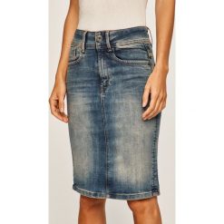 G-Star Raw - Spódnica. Niebieskie spódniczki damskie G-Star RAW, na co dzień, bez wzorów, z elastanu, retro, midi, proste. Za 469,90 zł.