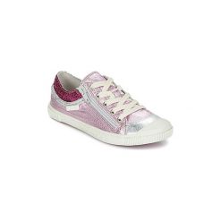 Buty Dziecko Pataugas BISK/GL. Różowe trampki dziewczęce marki Pataugas, bez wzorów, bez zapięcia. Za 367,20 zł.