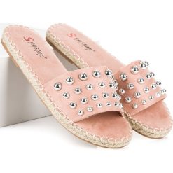 Espadryle damskie: Zamszowe klapki espadryle MIKAIA
