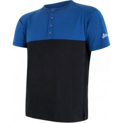 Sensor T-Shirt Męski Z Guzikami Merino Air Pt Niebiesko-Czarny M. Niebieskie koszulki męskie termoaktywne Sensor, m, bez wzorów, z dzianiny, z krótkim rękawem. W wyprzedaży za 175,00 zł.