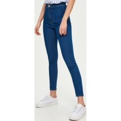 Spodnie damskie: Jeansy skinny high waist - Niebieski