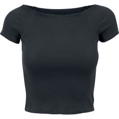 Bluzki damskie: Urban Classics Ladies Off Shoulder Rib Tee Koszulka damska czarny