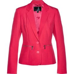 Żakiet bonprix różowy hibiskus. Różowe żakiety damskie bonprix, bez wzorów. Za 109,99 zł.