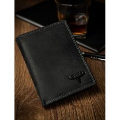 Portfel męski skórzany RFID Buffalo Wild N4-B-MHU czarny - Czarny. Czarne portfele męskie BUFFALO WILD, bez wzorów. Za 49,99 zł.