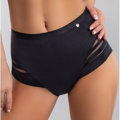 Figi Alegra z wysokim stanem. Brązowe majtki damskie Lisca, s, bez wzorów, z bawełny. Za 123,99 zł.