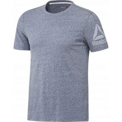 Koszulka męska szara REEBOK BK5034. Szare koszulki męskie Reebok, m, bez wzorów, z tkaniny, bez kołnierzyka, krótkie. Za 89,00 zł.