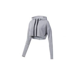 Bluzy Reebok Sport Bluza z kapturem Dance Cropped. Szare bluzy damskie z kapturem Reebok Sport, m, bez wzorów, bez rękawów. Za 179,00 zł.