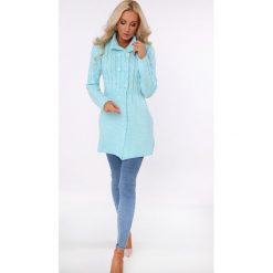 Sweter zapinany na guziki turkusowy MISC005. Niebieskie kardigany damskie Fasardi. Za 149,00 zł.
