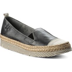 Espadryle MACIEJKA - 03578-20/00-5 Bardzo Ciemny Popiel. Szare espadryle damskie Maciejka, bez wzorów, ze skóry, bez obcasa, na płaskiej podeszwie. W wyprzedaży za 189,00 zł.