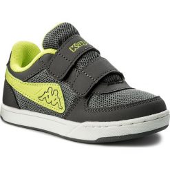 Sneakersy KAPPA - Trooper Light Sun K 260536K Grey/Lime 1633. Szare trampki chłopięce Kappa, bez wzorów, ze skóry ekologicznej, na rzepy. Za 79,00 zł.