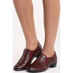 Półbuty damskie: Bordowe Półbuty New Vic