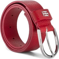 Paski damskie: Pasek Damski TOMMY HILFIGER – New Hilfiger Loop Belt 3.5CM AW0AW05027 75 614