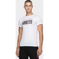 T-shirt męski. Koszulki męskie xxl, bez wzorów, z dzianiny, bez kołnierzyka. W wyprzedaży za 39,99 zł.