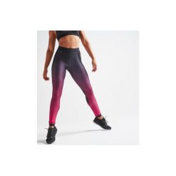 Legginsy fitness kardio damskie. Czarne legginsy sportowe damskie DOMYOS, l, bez wzorów, z elastanu, na fitness i siłownię. Za 69,99 zł.