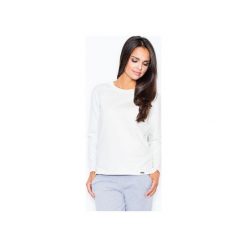 Bluza M376 Ecru. Brązowe bluzy damskie FIGL, xl, bez wzorów, z bawełny, z długim rękawem, długie, bez kaptura. Za 99,00 zł.