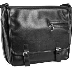 Stylowa torba męska na ramię SOLIER S12 czarna z połyskiem - Czarny. Czarne torby męskie na ramię Solier, eleganckie. Za 139,00 zł.