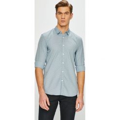 Tom Tailor Denim - Koszula. Niebieskie koszule męskie TOM TAILOR DENIM, m, bez wzorów, z bawełny, casualowe, z włoskim kołnierzykiem, z długim rękawem. W wyprzedaży za 69,90 zł.