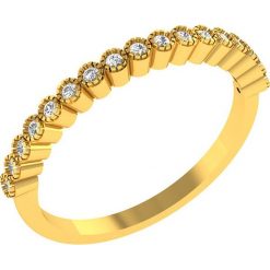 Złoty pierścionek z diamentami. Żółte pierścionki damskie Art of Diamond & Co., z diamentem, złote. W wyprzedaży za 694,95 zł.