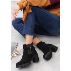 Czarne Zamszowe Botki Reefton. Czarne botki damskie Born2be, z zamszu, za kostkę, na średnim obcasie, na obcasie, na zamek. Za 139,99 zł.