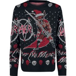 Slayer Holiday Sweater 2018 Sweter z dzianiny wielokolorowy. Czarne swetry klasyczne męskie marki Slayer, l, z dzianiny, wizytowe, z okrągłym kołnierzem. Za 199,90 zł.