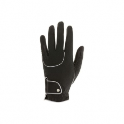 Rękawiczki jeździeckie Pro'Leather. Czarne rękawiczki damskie marki FOUGANZA, z poliesteru. Za 79,99 zł.