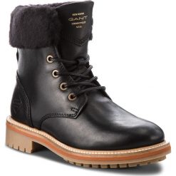 Trapery GANT - Natalie 17541927 Black G00. Czarne trapery damskie GANT, z wełny, bez obcasa, bez zapięcia. W wyprzedaży za 369,00 zł.